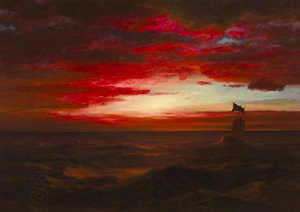 Frederic Edwin Church Marine Sunset oil painting picture